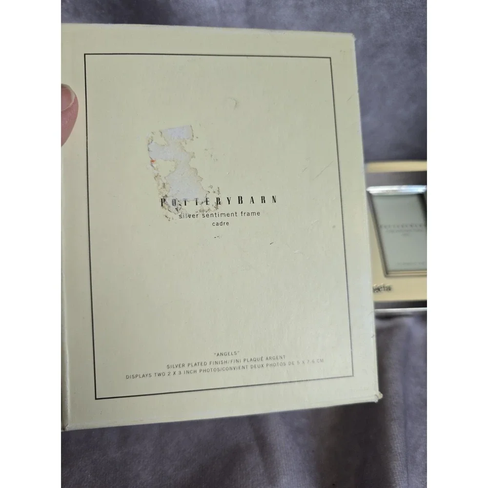 POTTERY BARN, SILVER SENTIMENT FRAME, 